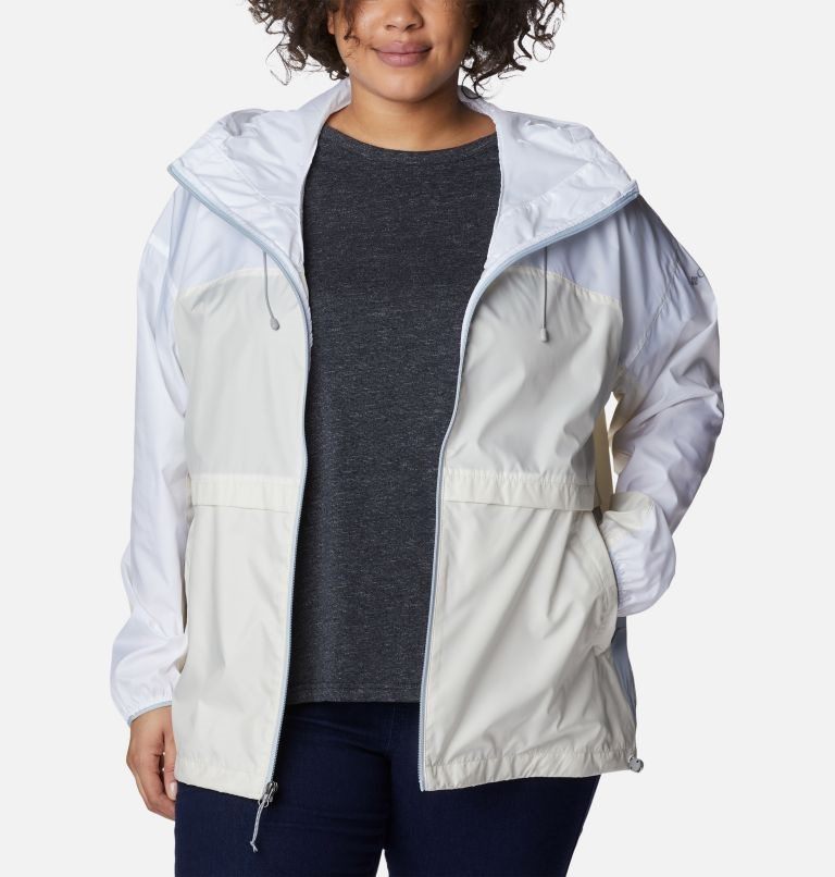 Columbia Alpine Chill Windbreaker Jakke Dame Hvite | Plus Size 63589R